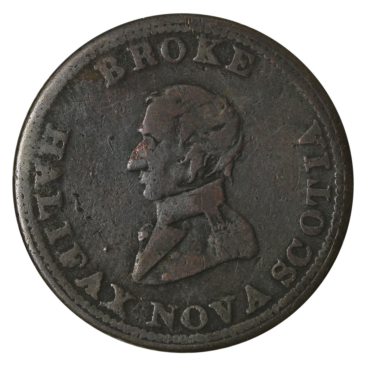 NS-7B3 1814 Nova Scotia Cpt. Broke Token VG-F (VG-10) $