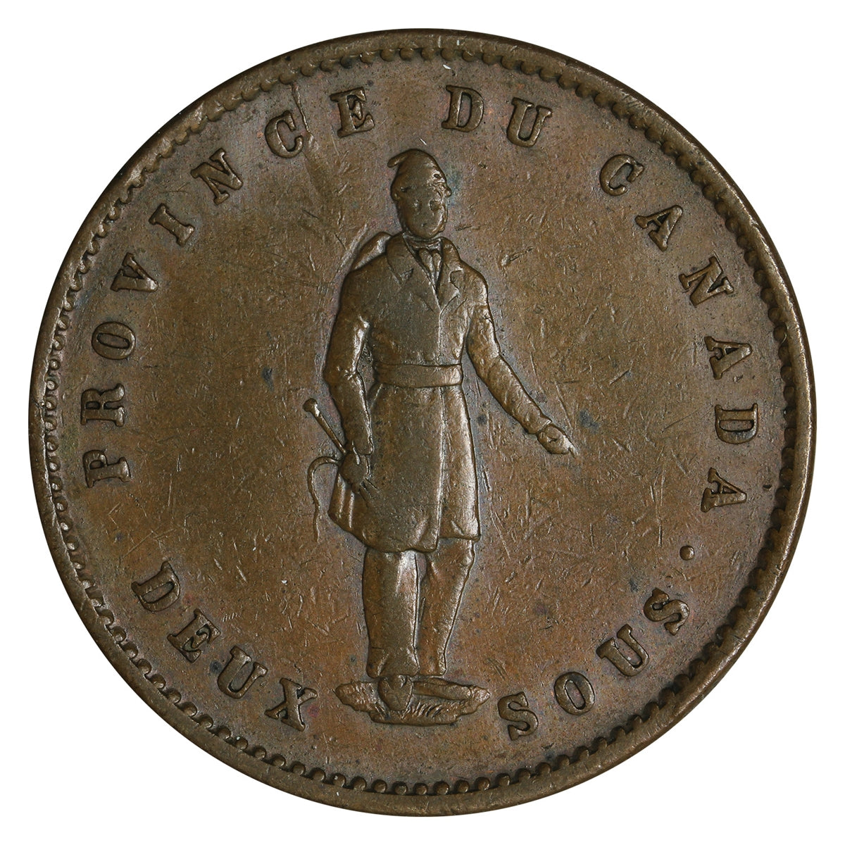 PC-4 Province of Canada Quebec Bank Penny Token Extra Fine (EF40) $