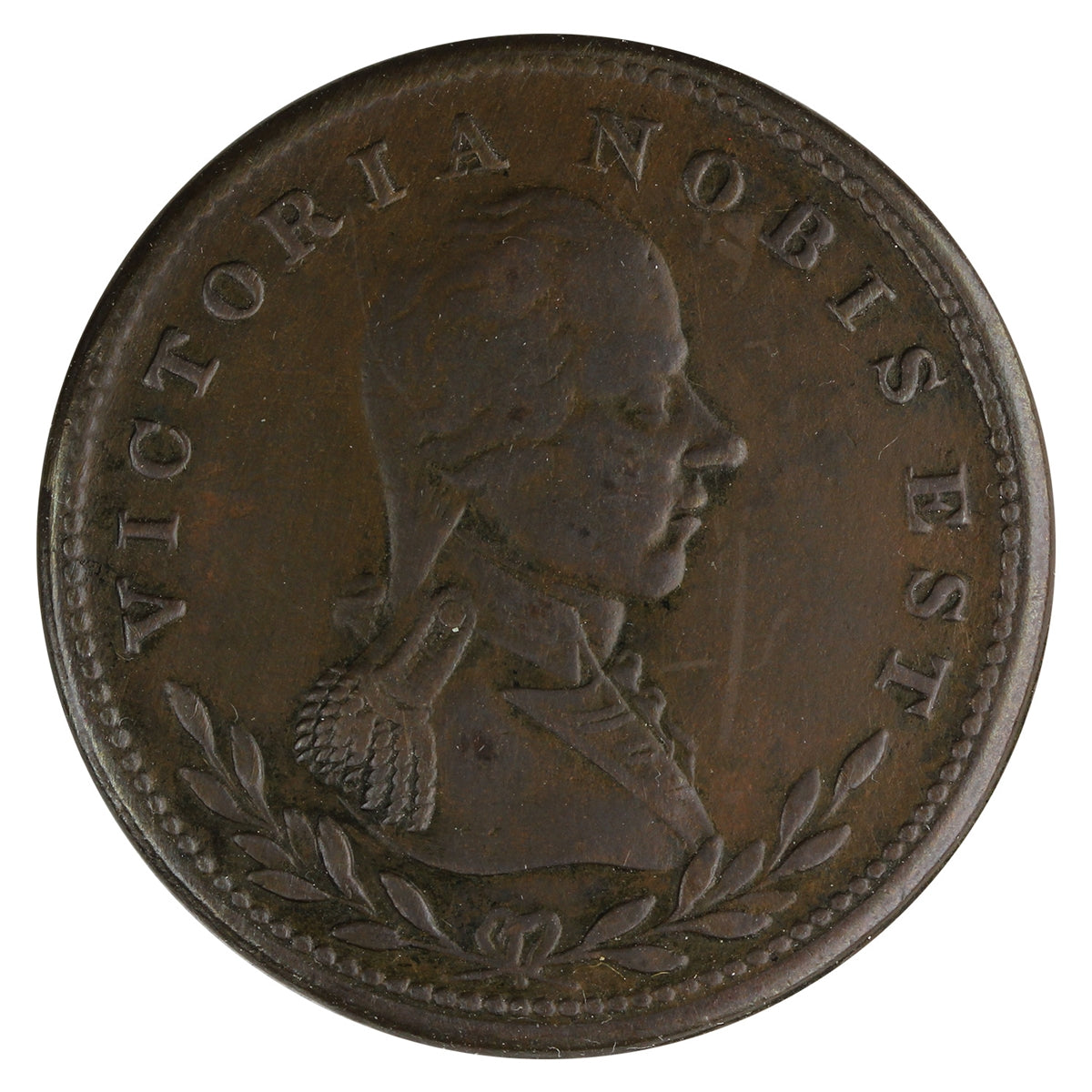 LC-49A2 Lower Canada Victoria Nobis Est Half Penny Token VF-EF (VF30) $