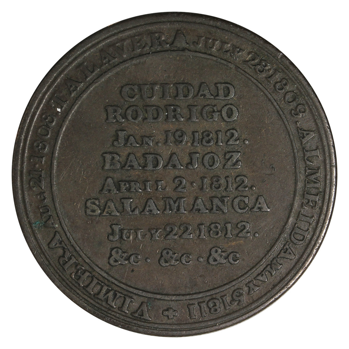 WE-11A1 Wellington Cuidad Rodrigo Badajoz Salamanca Token Extra Fine (EF-40)