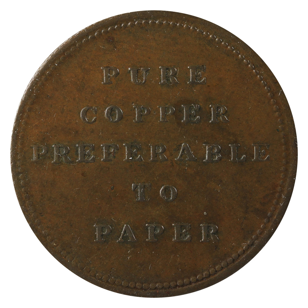 AM-4 Pure Copper Preferable to Paper Halfpenny Token Extra Fine (EF40) $