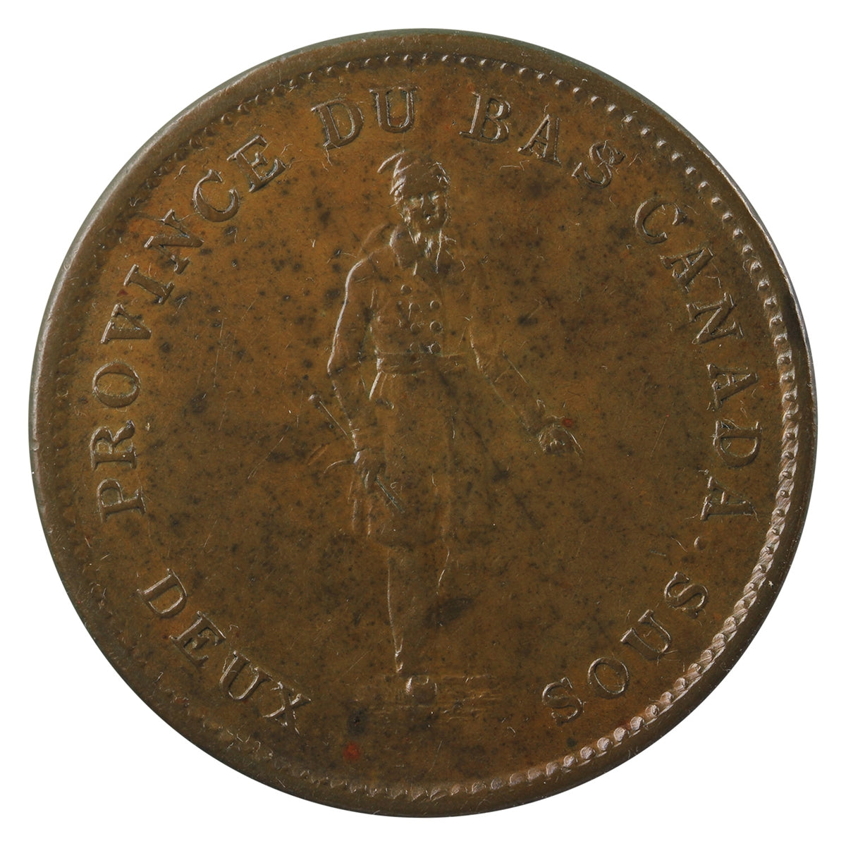 LC-9A3 1837 Lower Canada, City Bank Penny Token Almost Uncirculated (AU50) $