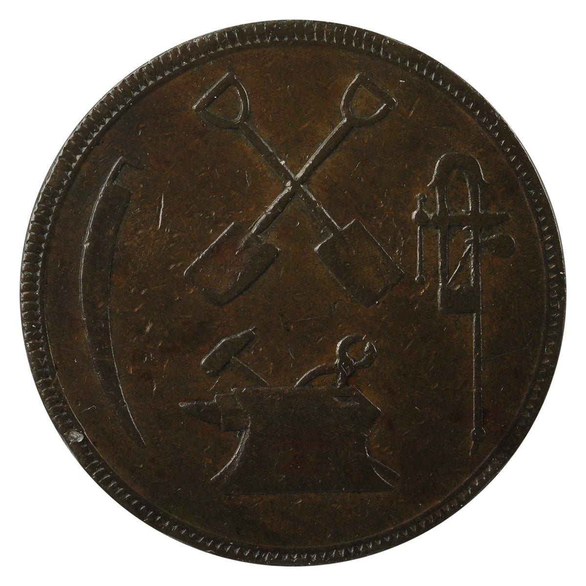 LC-15A1 (1832) Lower Canada T.S. Brown & Co. Half Penny Token EF-AU (EF45) $