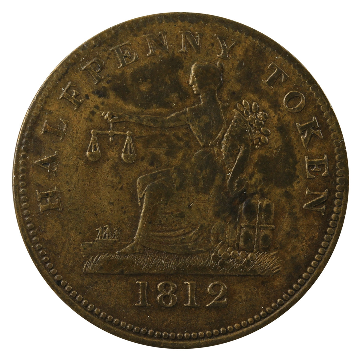 LC-48-17 1812 Lower Canada Tiffin Token AU-UNC (AU55) $