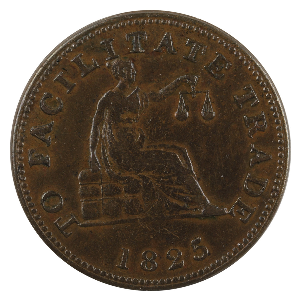 LC-53A1 1825 Lower Canada To Facilitate Trade Token Extra Fine (EF40) $
