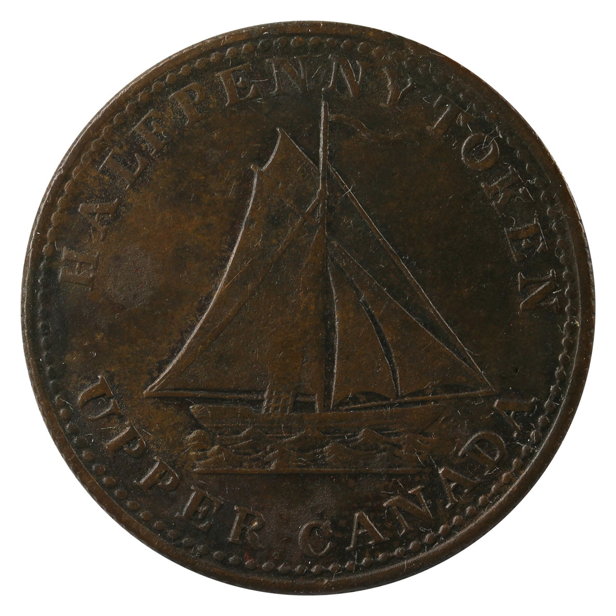 UC-12B2 1833 Upper Canada To Facilitate Trade Half Penny Token VF-EF (VF30) $