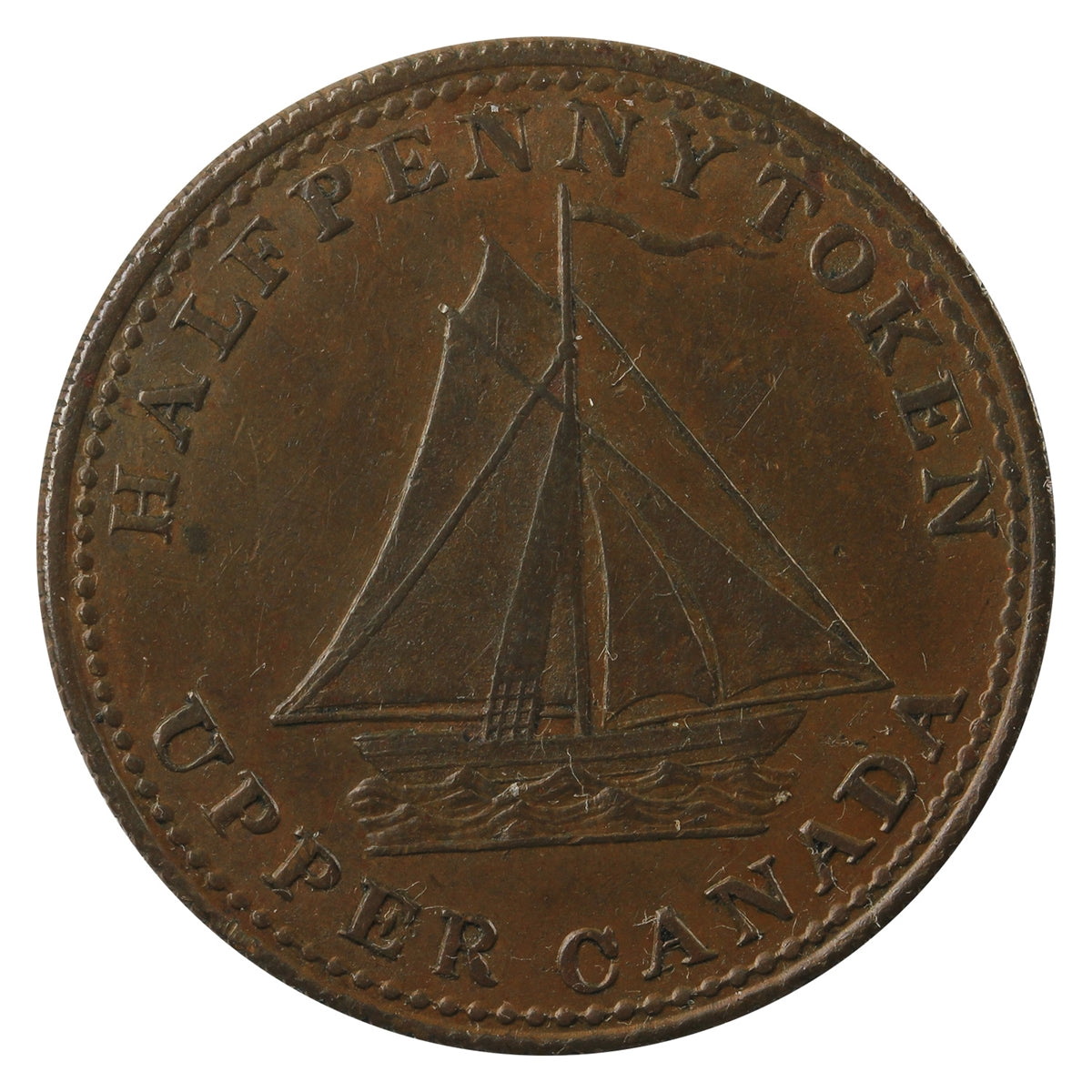 UC-12B2 1833 Upper Canada To Facilitate Trade Half Penny Token EF-AU (EF45) $