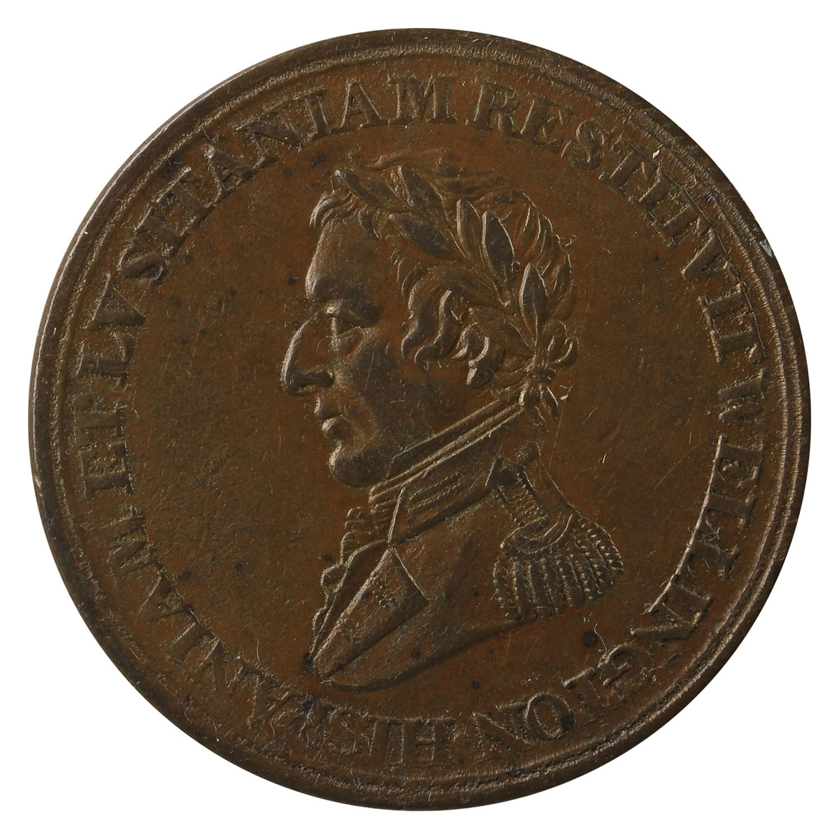 WE-11A6 Wellington Cuidad Rodrigo Badajoz Salamanca Half Penny Token Almost UNC (AU50) $