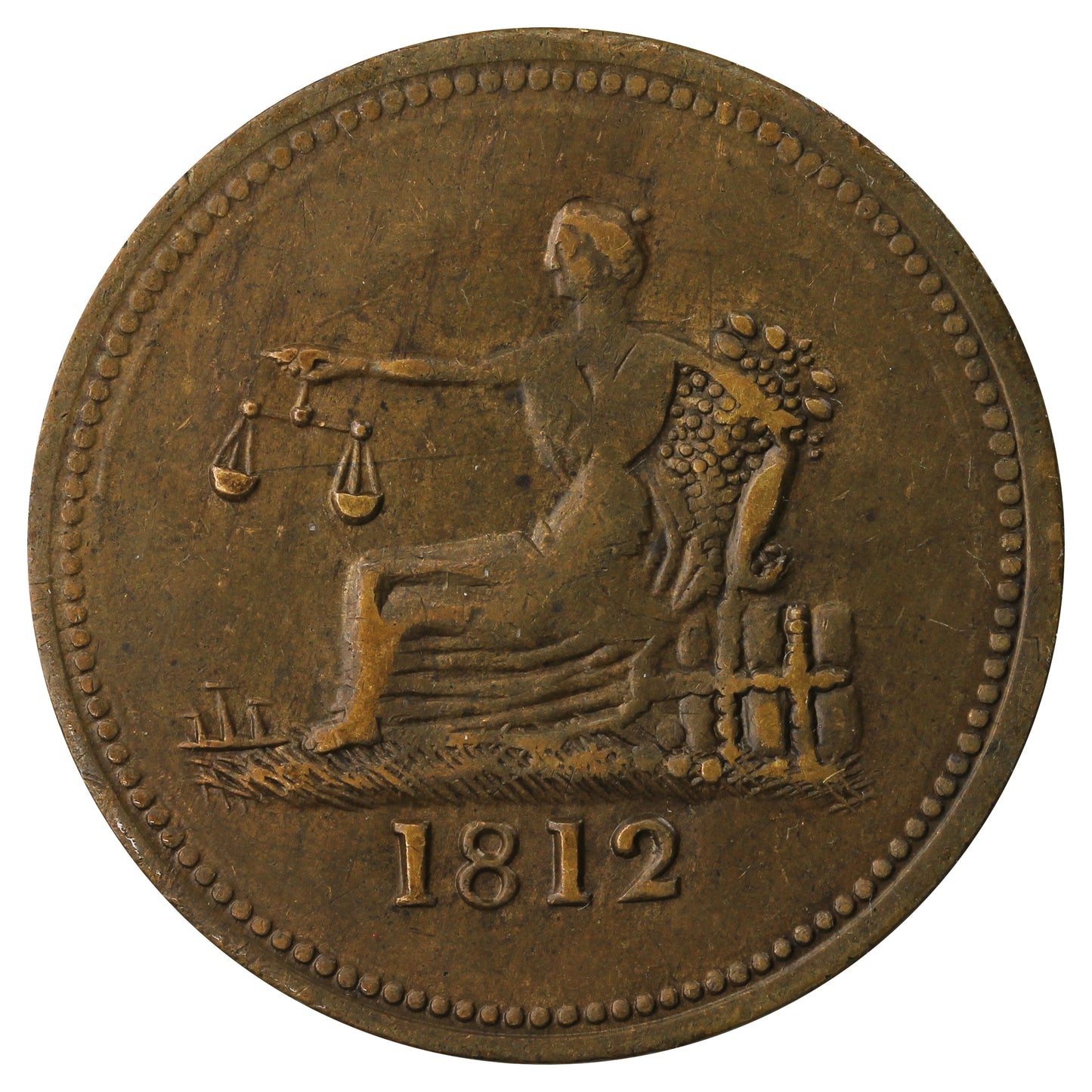 LC-48-3 1812 Lower Canada Tiffin Token Uncirculated (MS60) $