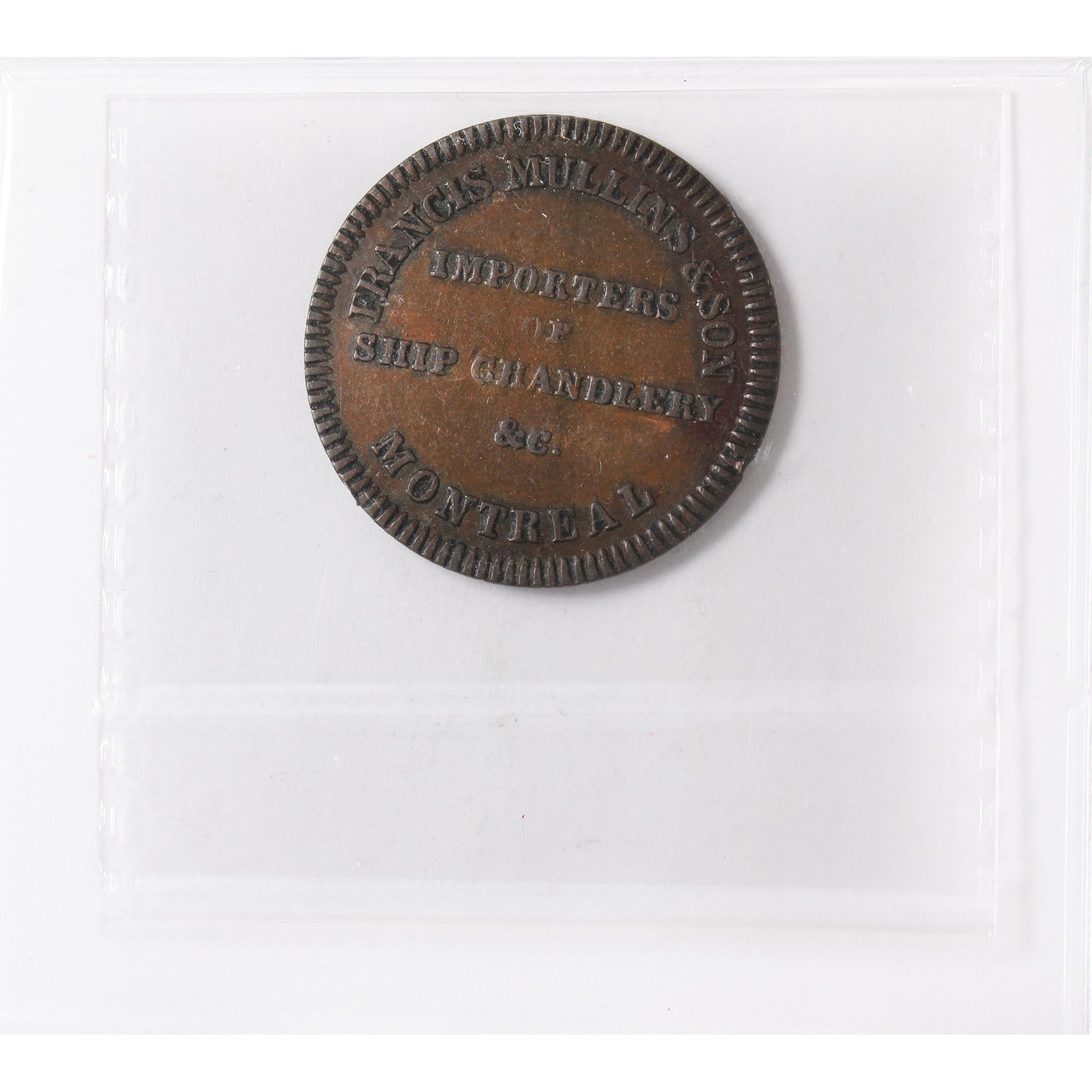 LC-17A1 (1828) Lower Canada Francis Mullins & Son Commerce Token ICCS Certified EF45