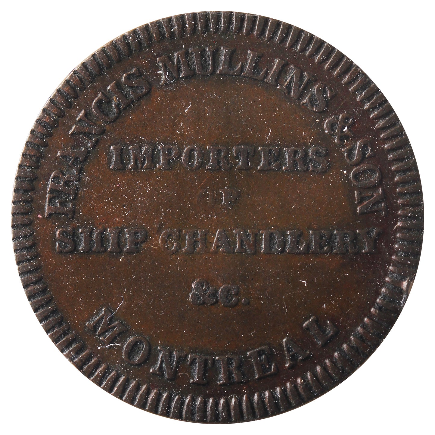 LC-17A1 (1828) Lower Canada Francis Mullins & Son Commerce Token ICCS Certified EF45