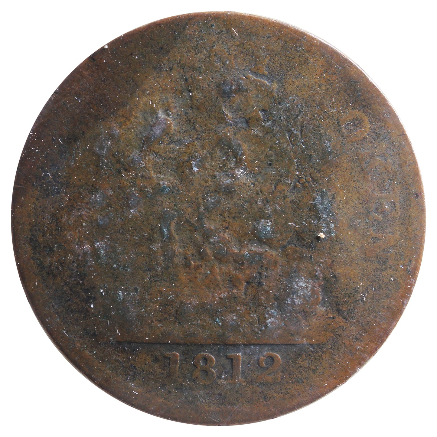 Devins & Bolton Counterstamp Over LC-48 1812 Lower Canada Tiffin Token ICCS Certified VG8