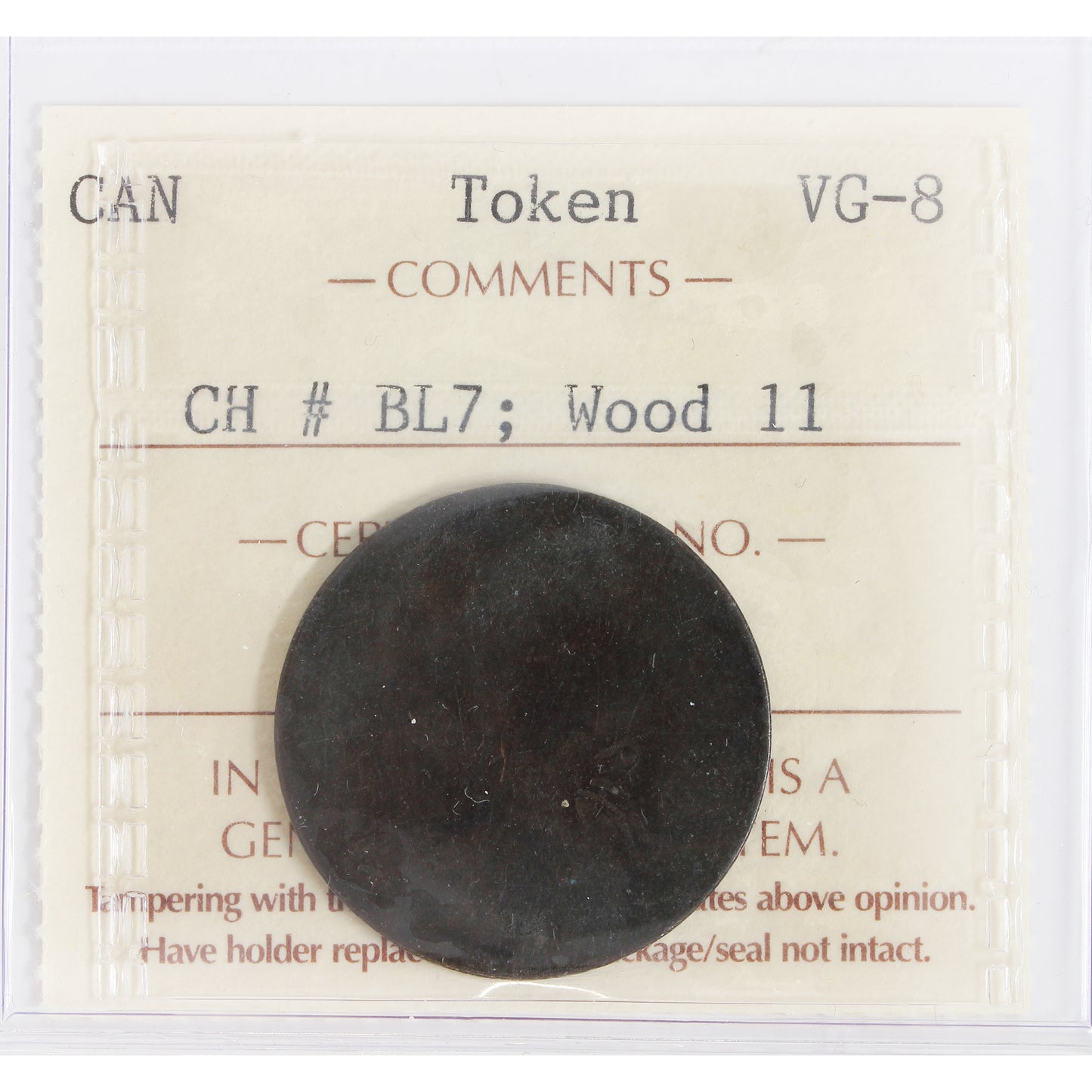 BL-7 Blacksmith Token ICCS Certified VG8, Wood 11