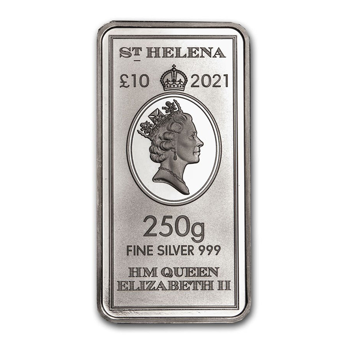 2021 St. Helena £10 East India Company 250g (~8oz) .999 Silver Bar (No Tax)
