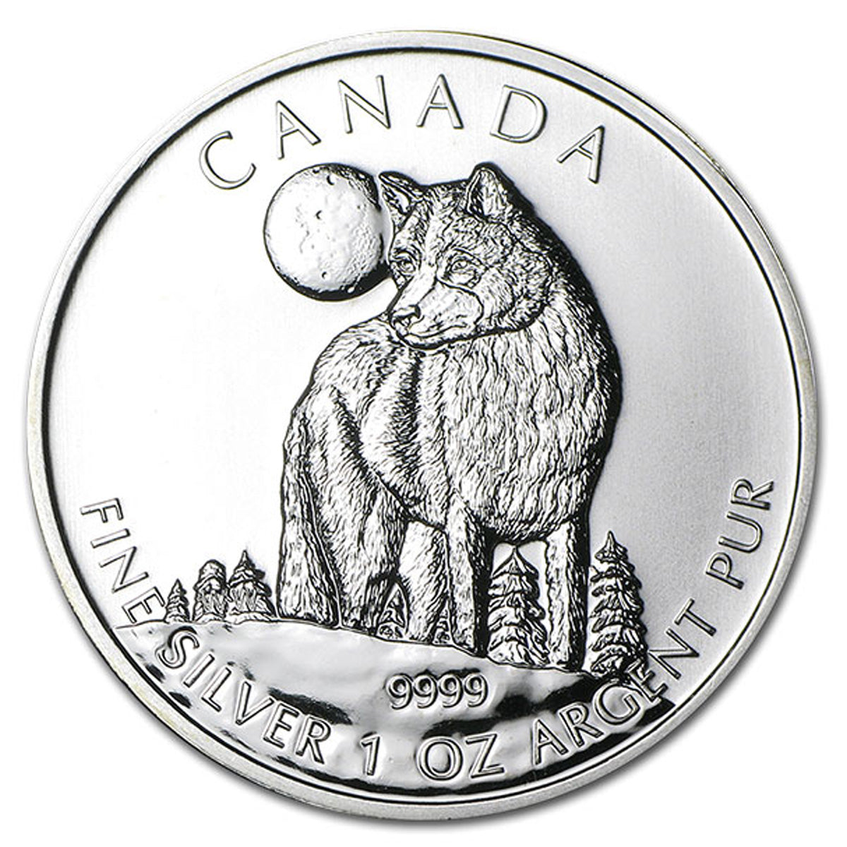 2011 Canada $5 Wildlife Series - Wolf 1oz. Fine Silver (No Tax) Issues