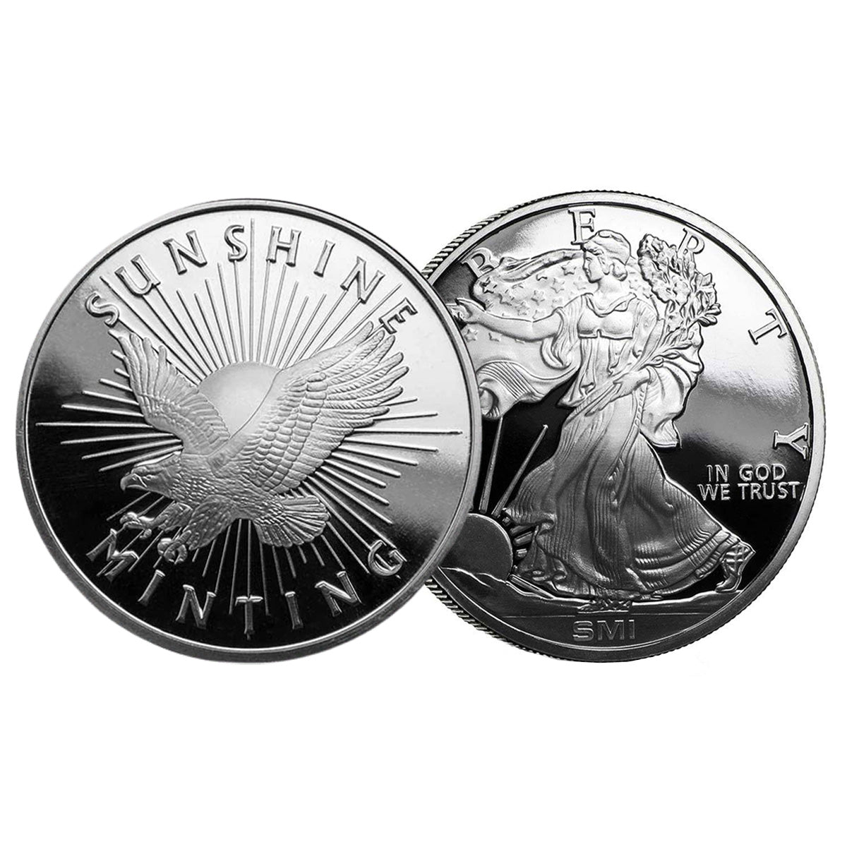 20 x Sunshine or Silvertowne 1oz. .999 Fine Silver Rounds (No Tax) 20pcs