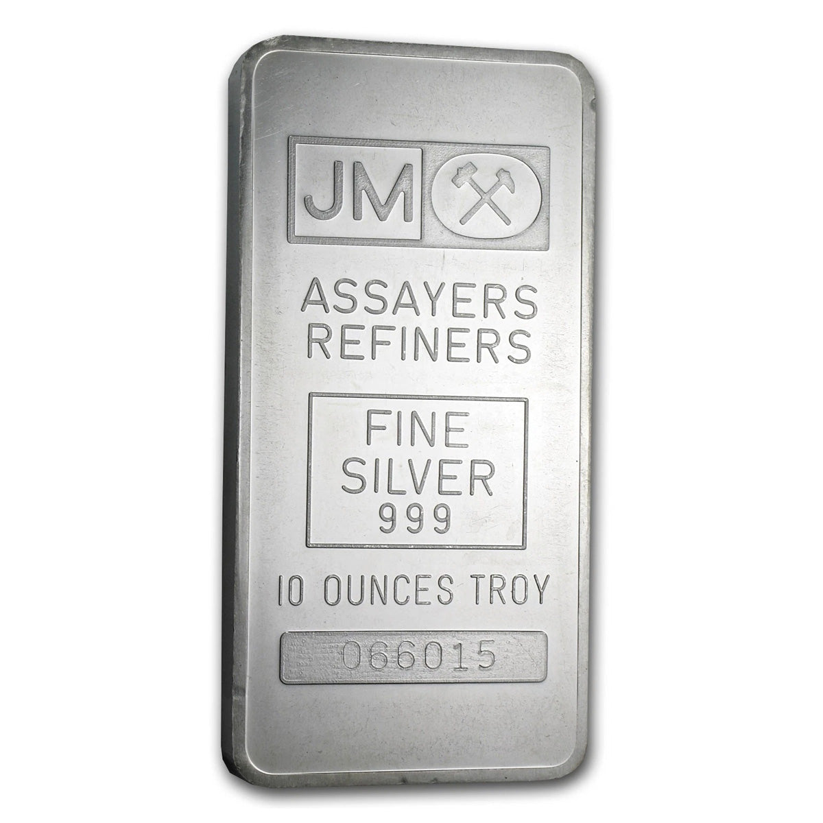 JM Johnson Matthey Blank Bank 10oz Silver Bar (No Tax) Mintage <50,000 - Flaws