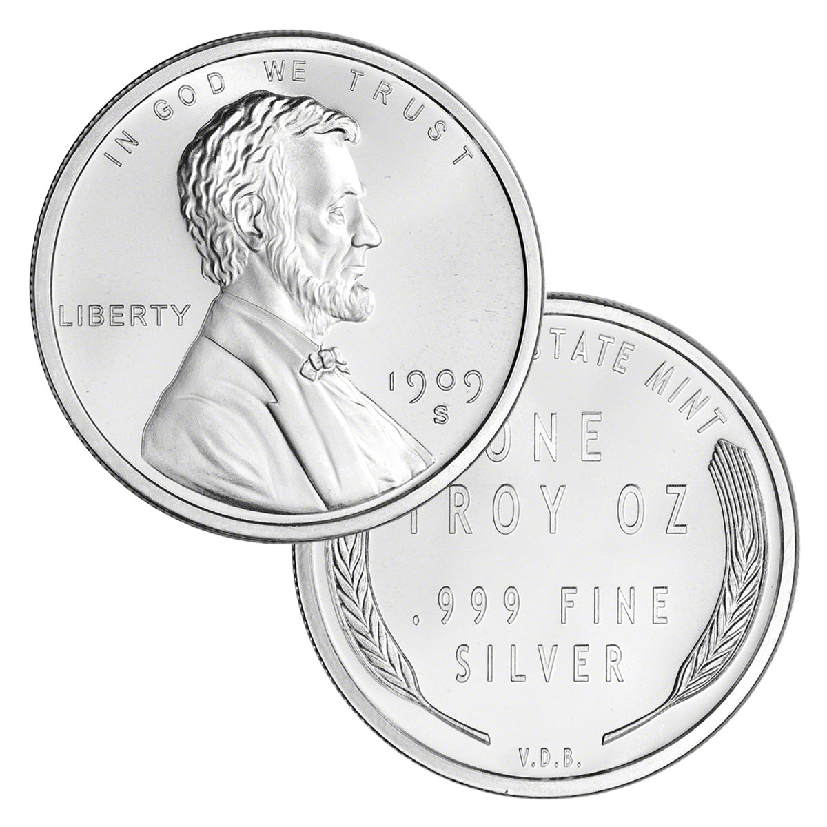 GSM Lincoln Wheat Cent 1oz .999 Fine Silver Round (No Tax)