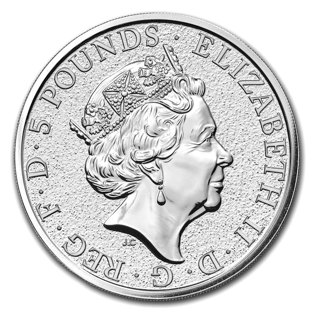 2017 Great Britain £5 Queen's Beasts: The Griffin 2oz. 999 Silver (No Tax) Issues