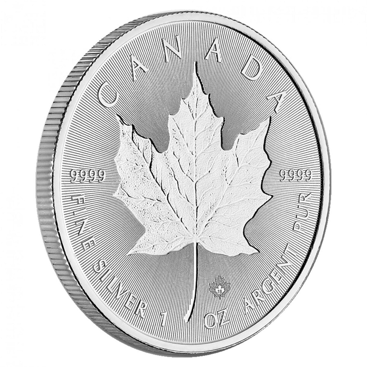 2018 Canada $5 Double Incuse 1oz .999 Silver Maple Leaf (No Tax) Hairline Scratches