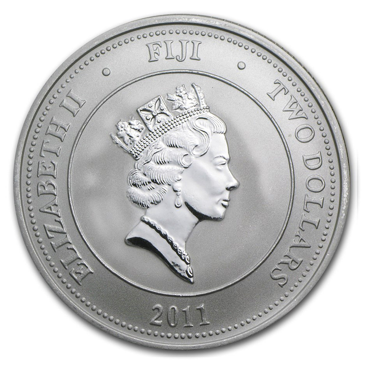 2011 Fiji $2 Taku Turtle 1oz .999 Fine Silver (No Tax) Toning/Scuffs