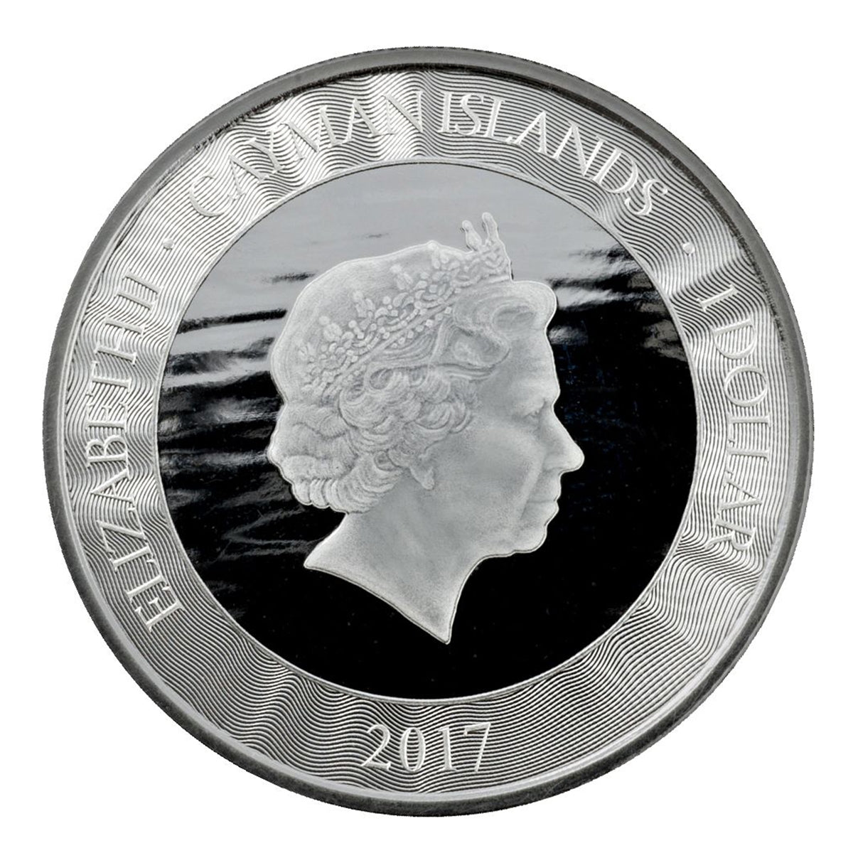 2017 Cayman Islands $1 Marlin 1oz .999 Silver (No Tax) Capsule Scratches