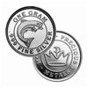 Monarch Salmon 1g .999 Fine Silver Round (No Tax) May contain light toning