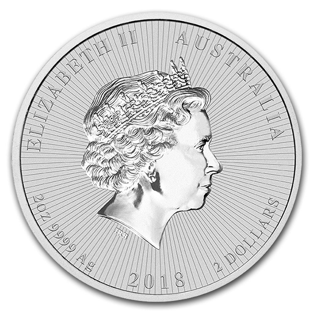 2018 Australia $2 Koala 2oz. .999 Silver (No Tax) Lightly Toned/Scuffs