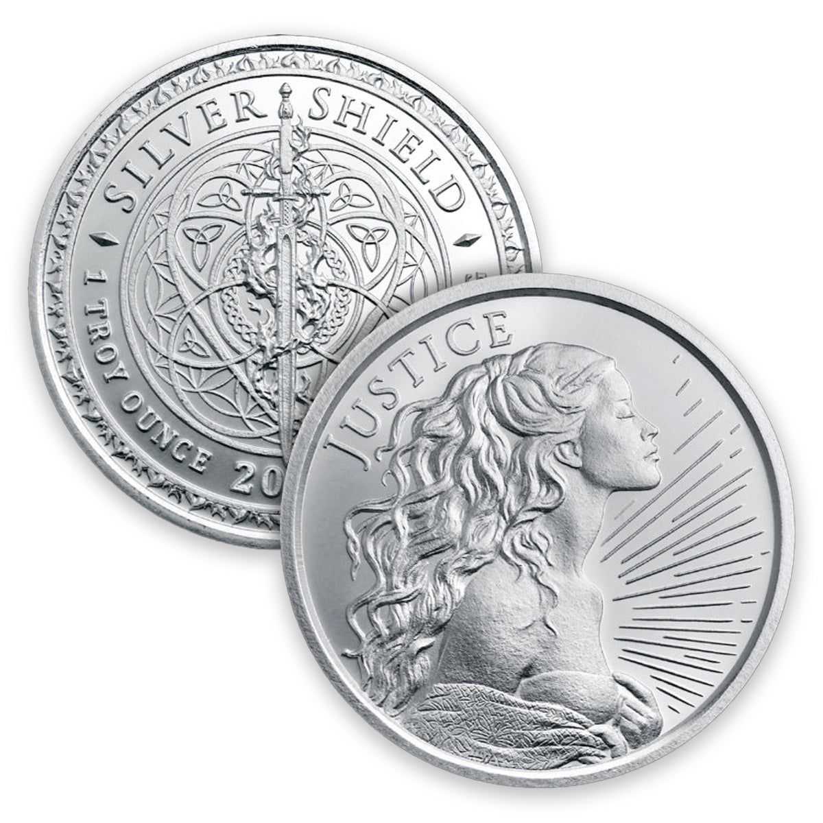 2025 Silver Shield Justice 1oz .999 Fine Silver Round (No Tax)