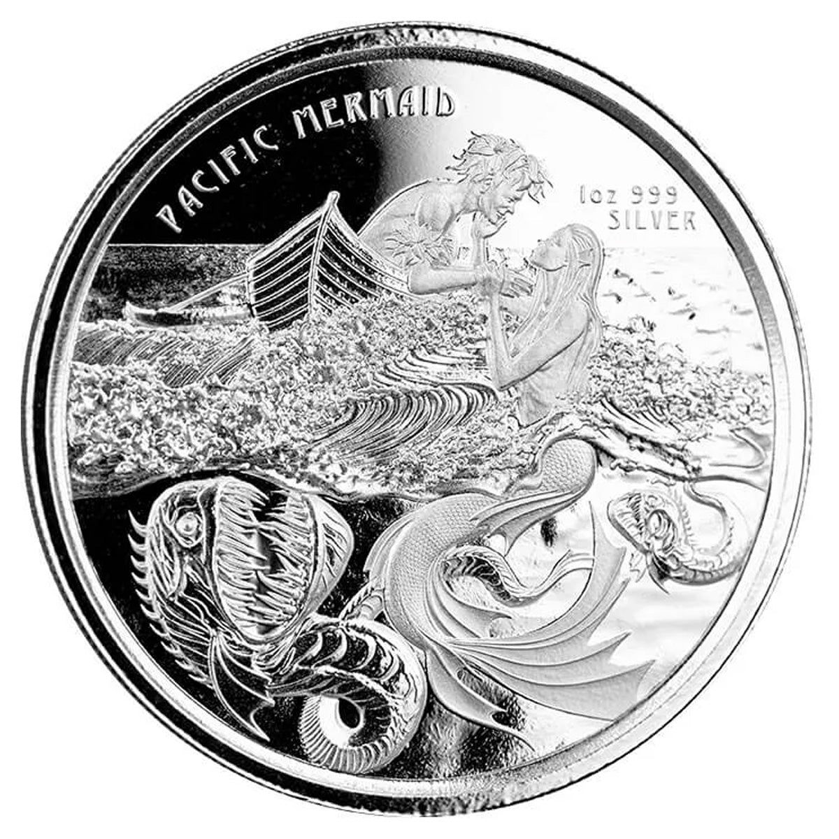2021 Samoa 2 Tala Pacific Mermaid 1oz Silver (No Tax) May have light toning