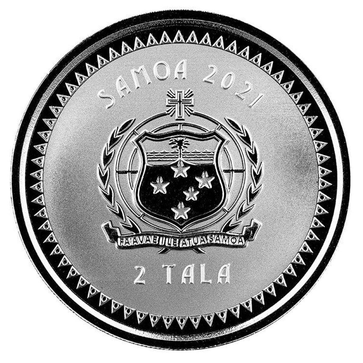 2021 Samoa 2 Tala Pacific Mermaid 1oz Silver (No Tax) May have light toning