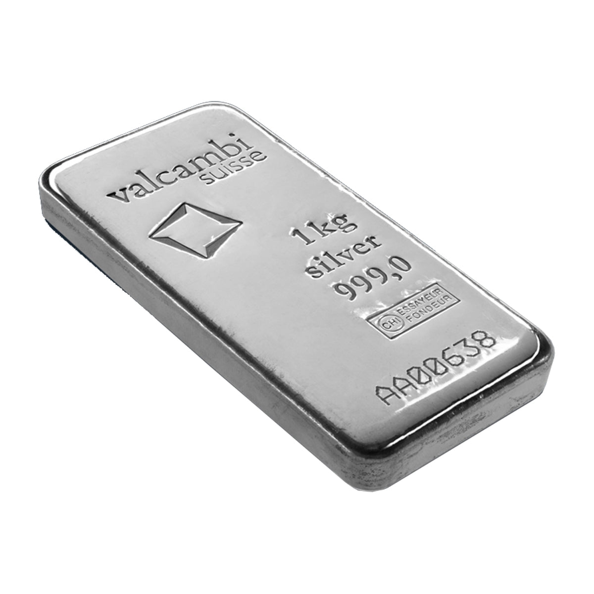 Valcambi Suisse Kilo (1000g) Silver Bar (No Tax) Minor Toning - No CREDIT CARD OR PAYPAL