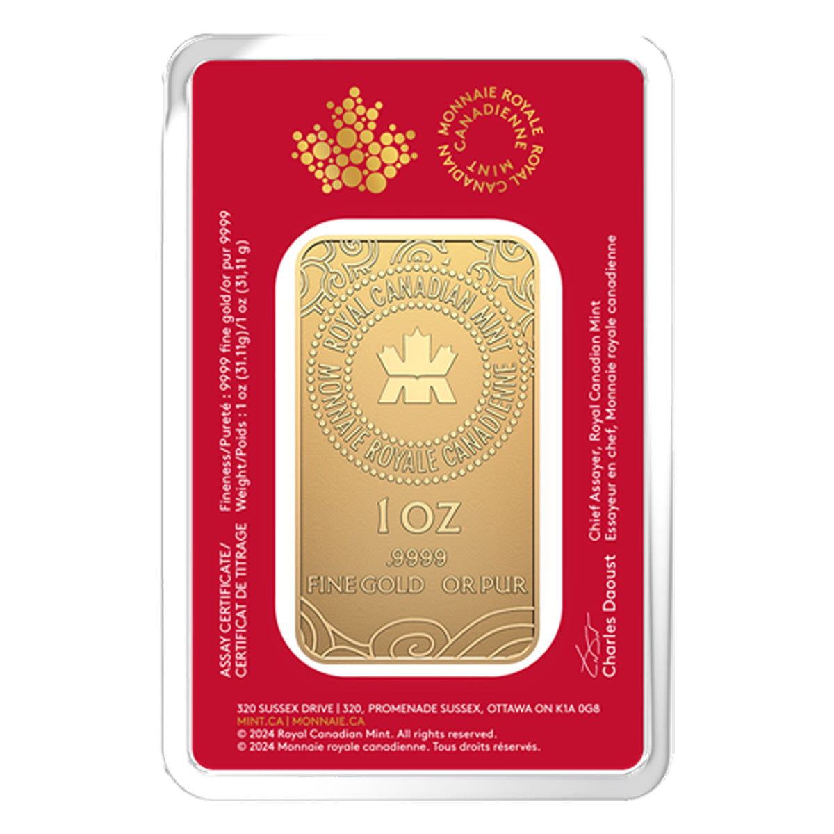 2025 RCM Lunar Snake 1oz Gold Bar (No Tax) Minor Issues - NO Credit Card, Paypal