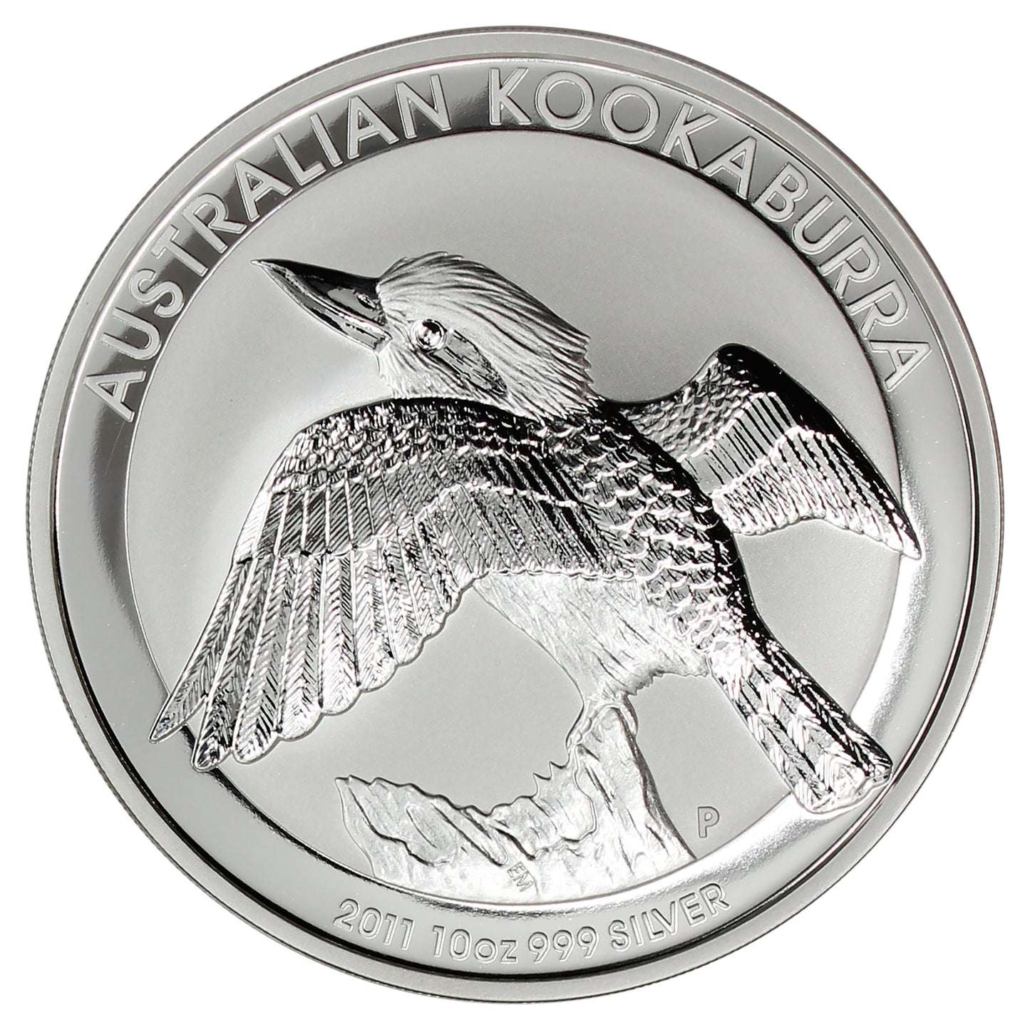 2011 Australia $10 Kookaburra 10oz Silver (No Tax) Scratched/Scuffed Capsule
