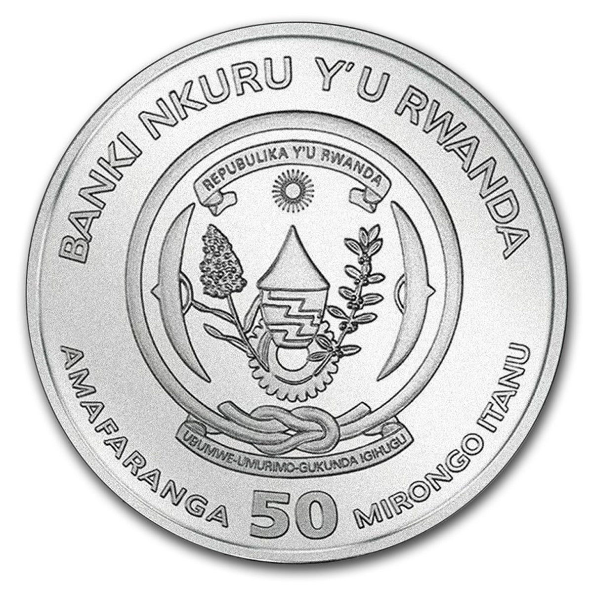 2016 Rwanda 50 RWF African Meerkat 1oz .999 Silver BU (TAX Exempt)