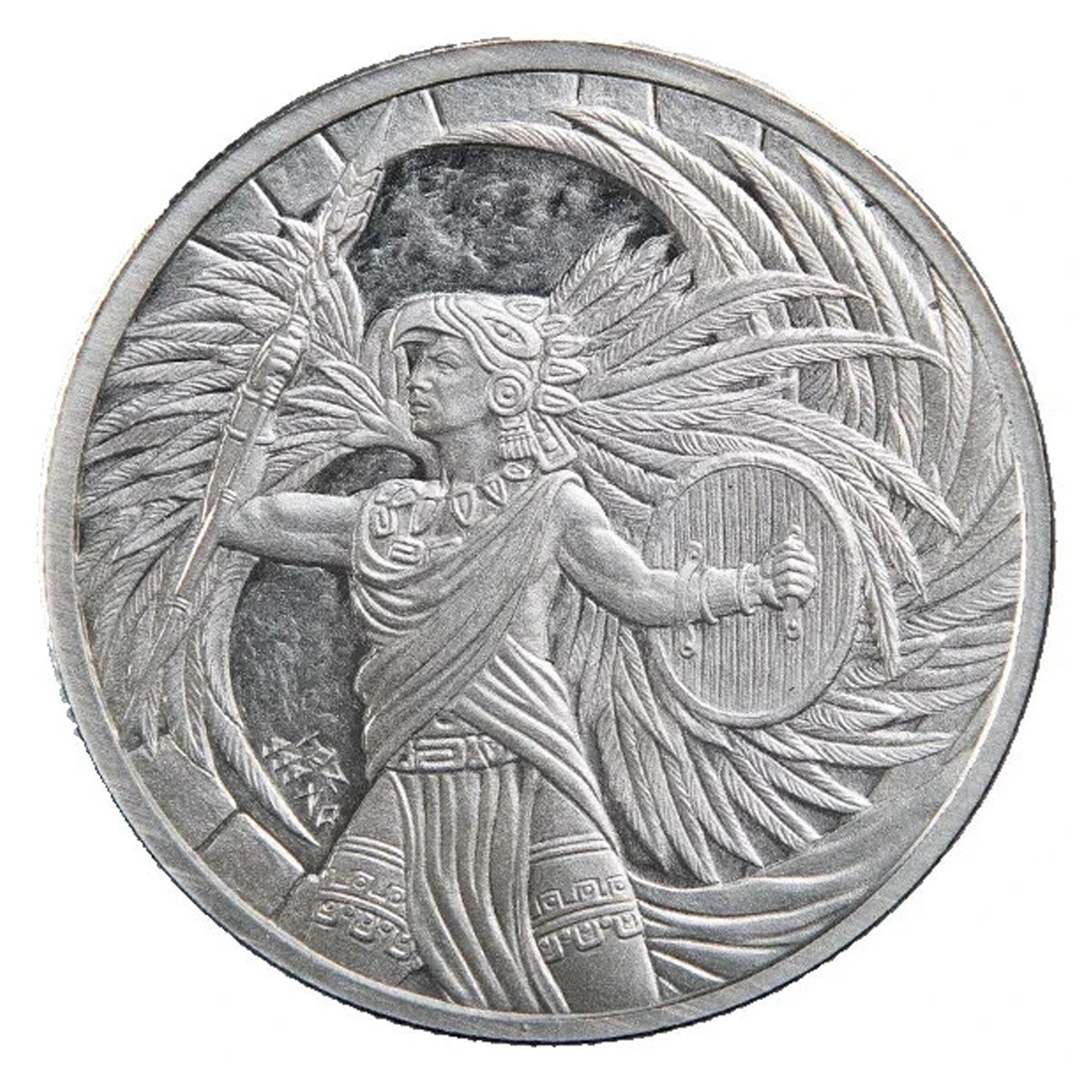 CSM Eagle Aztec Warrior 1oz .999 Silver Round (No Tax) Rim Scuffs
