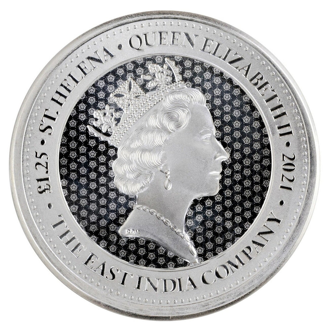 2021 St. Helena £1.25 Rose Crown Guinea 1.25oz .999 Silver Coin (No Tax)