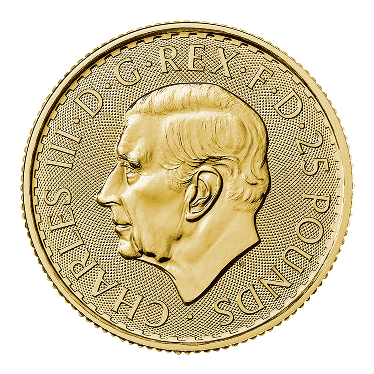 2023 Great Britain 25-Pounds Britannia 1/4oz Gold (No Tax) - King Charles III Effigy