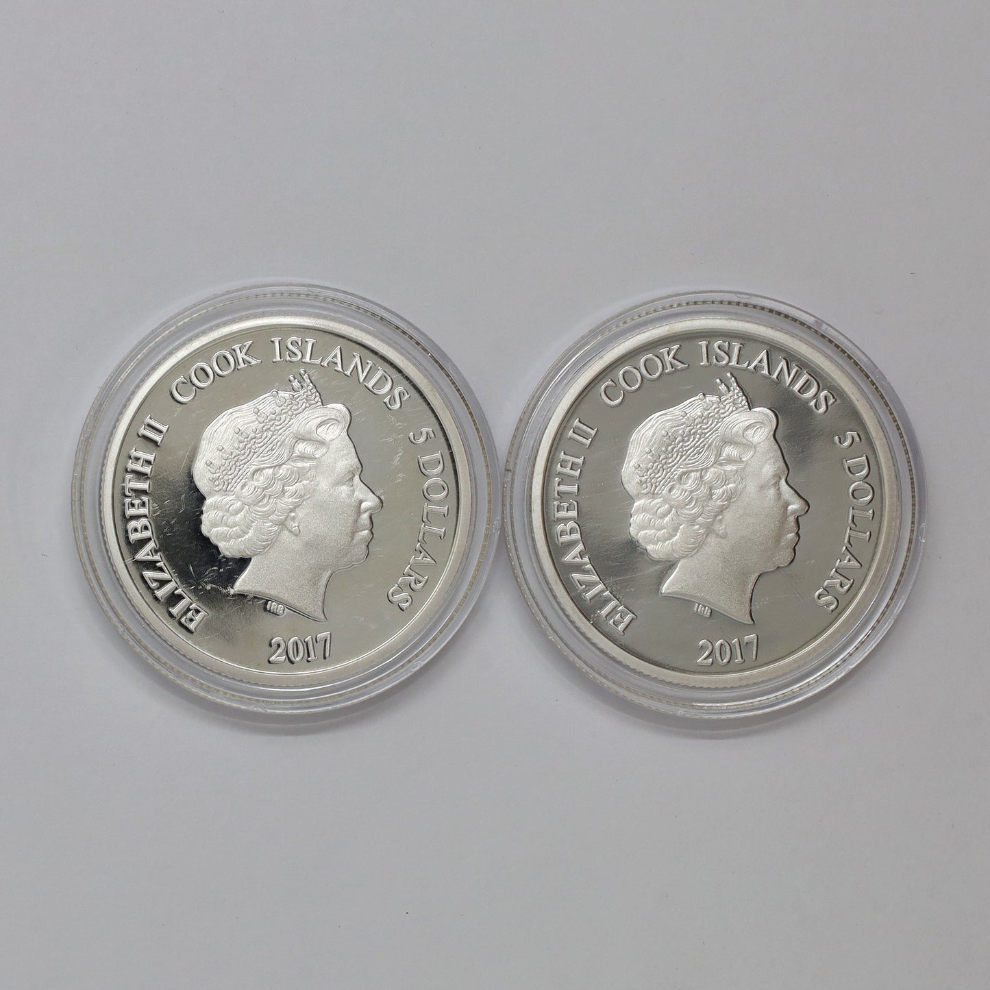 Pair of 2017 $5 High Relief Byfuglien & Nylander 1oz. Silver, 2pcs (No Tax) Flaws