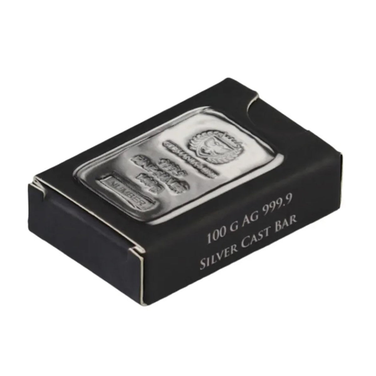 Germania Mint 100g .999 Fine Silver Cast Bar Sealed w Box (No Tax) Box Worn