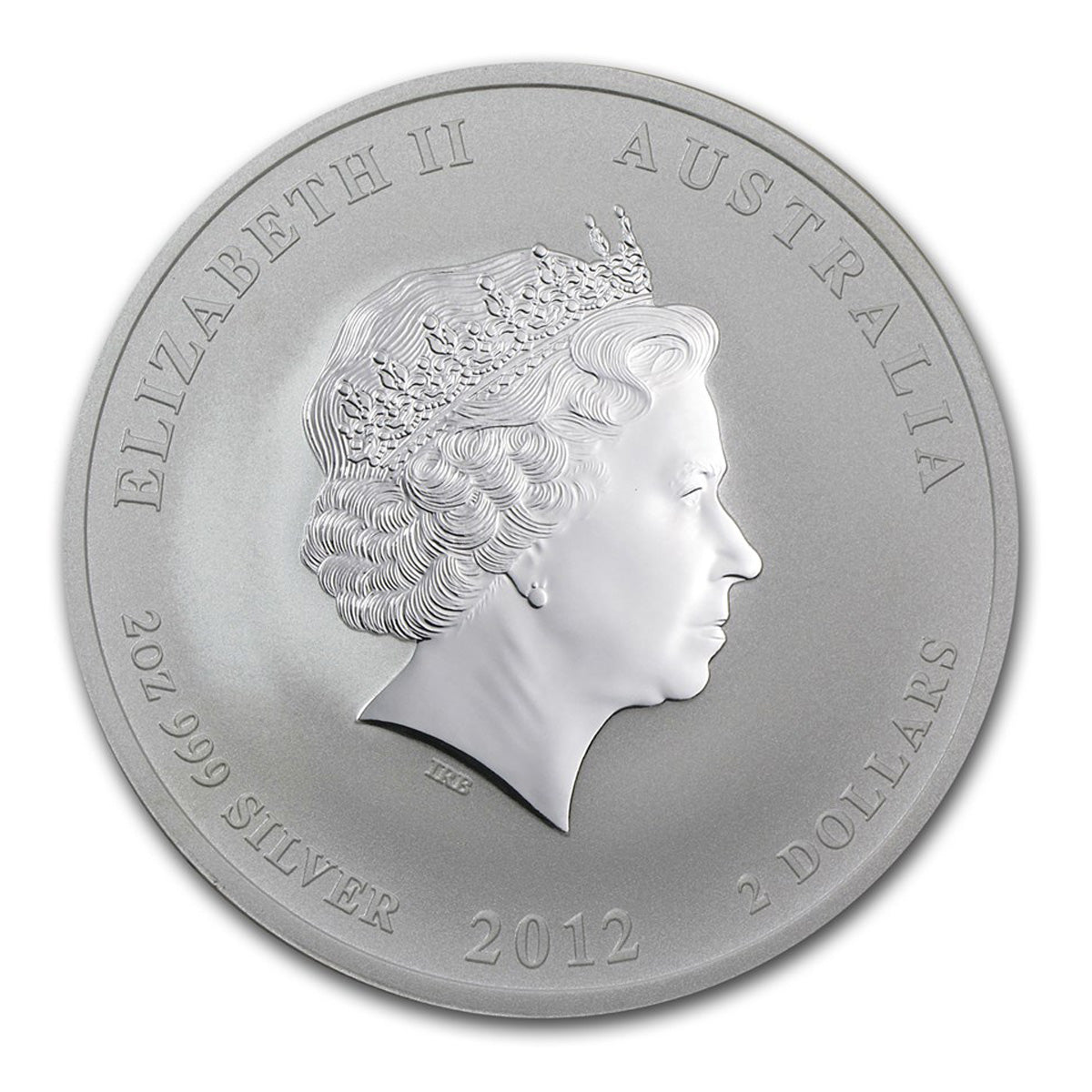 2012 Australia $2 Year of the Dragon 2oz .999 Fine Silver (No Tax) Scratches on Cap.