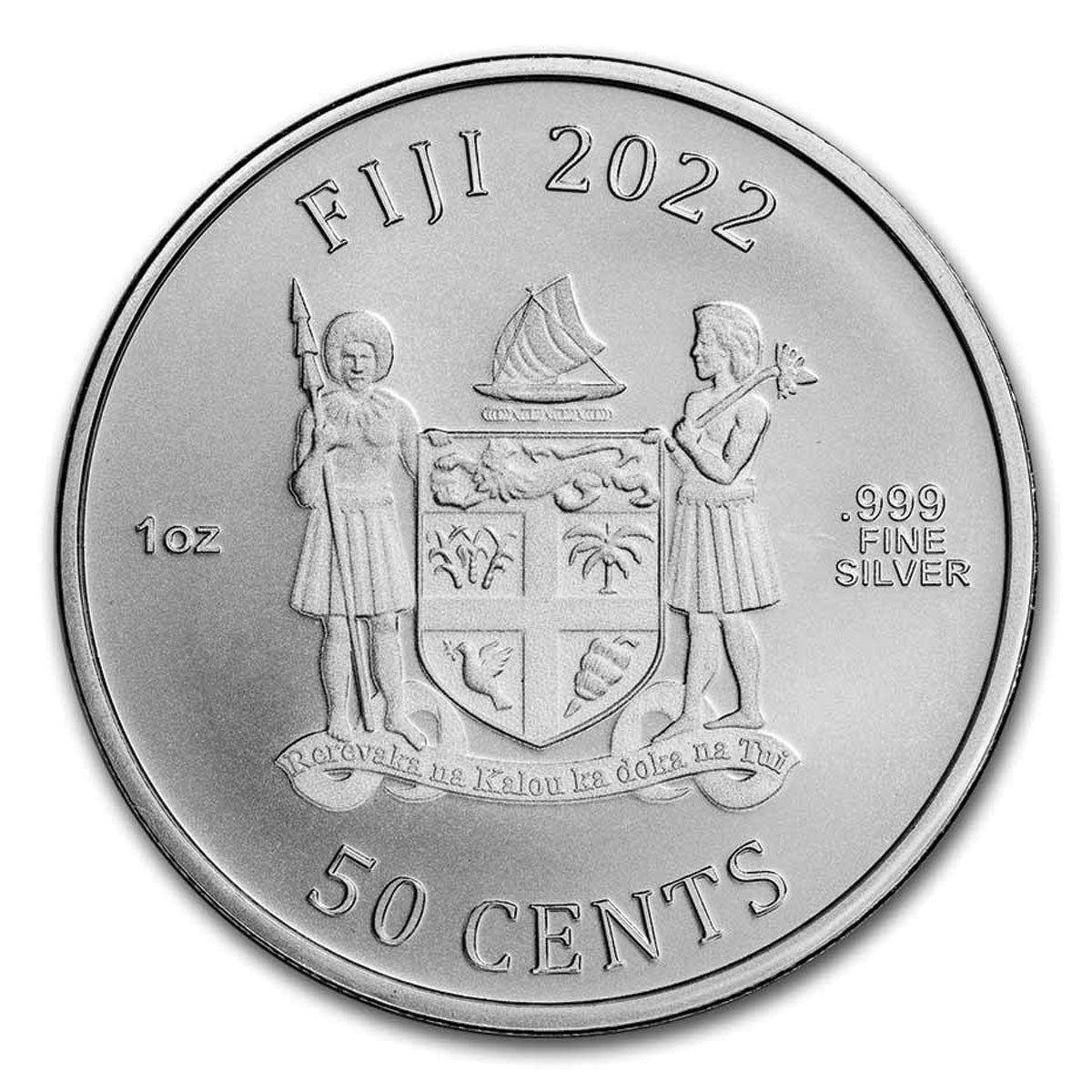 2022 Jurassic World: T-Rex Chase 1oz Silver (No Tax) COIN ONLY - Light Toning