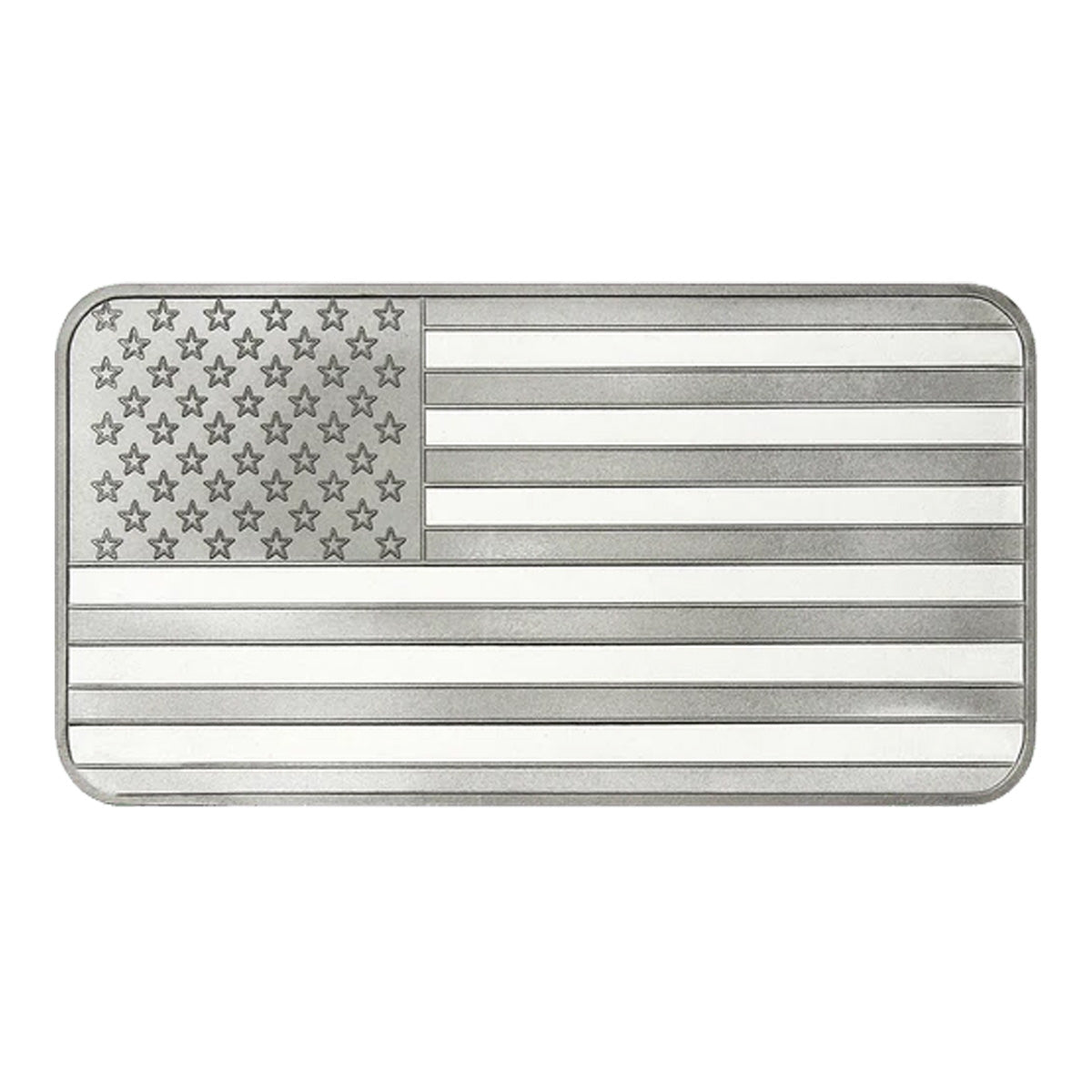 SilverTowne Mint American Flag 10oz Silver Bar (No Tax) May have Light toning