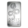 2013 Year of the Snake 10oz .999 Fine Silver Bar (Tax Exempt) Seal Stained