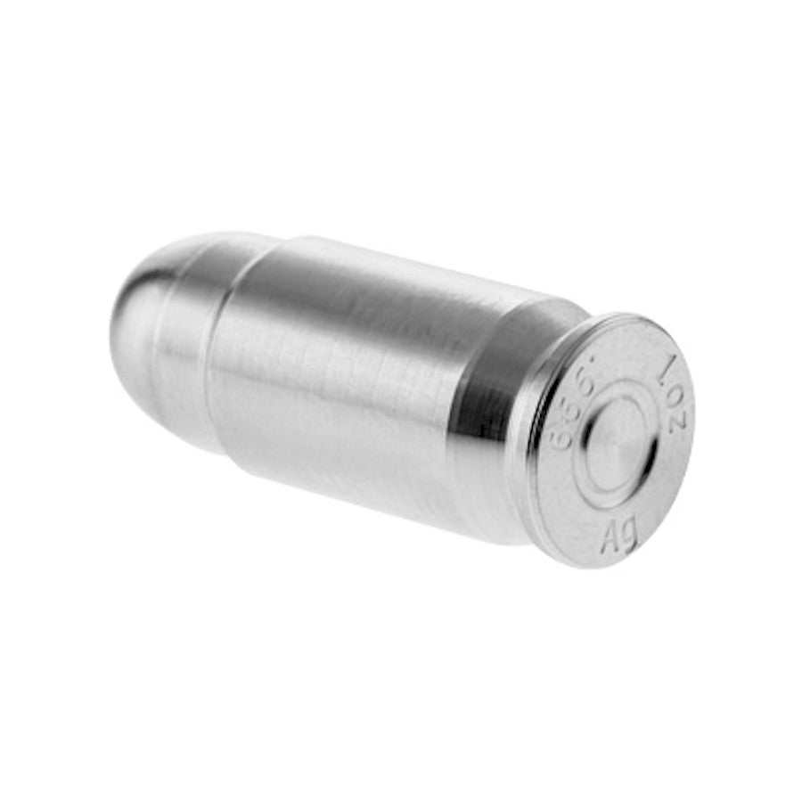 1oz Bullet .45 Caliber ACP .999 Fine Silver (TAX Exempt) Toning/Scr