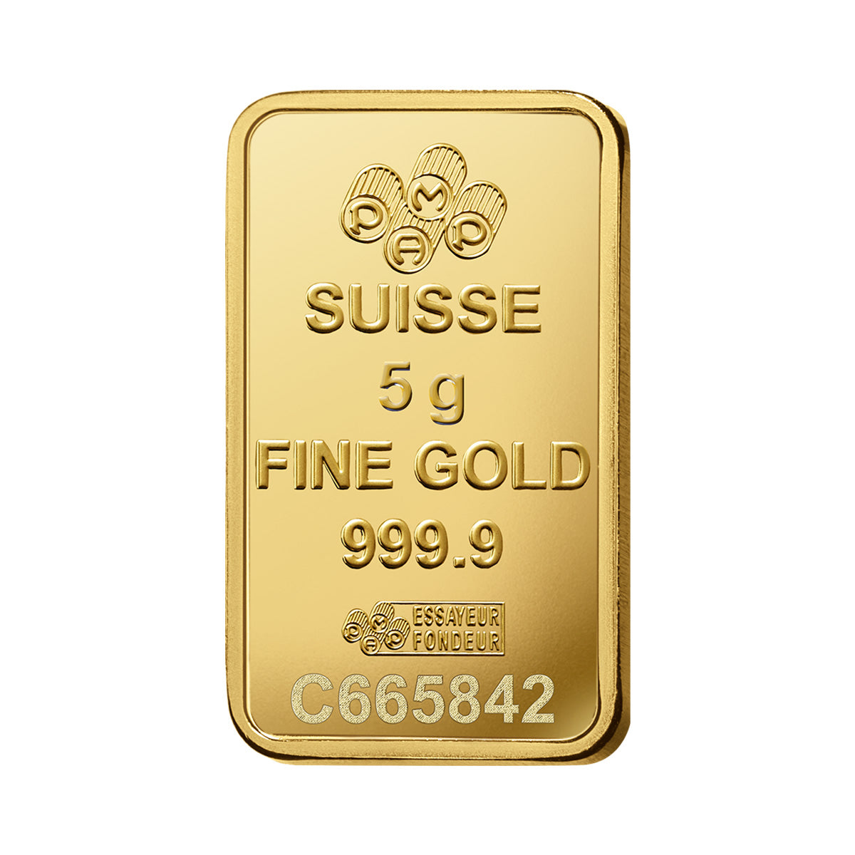 PAMP Suisse 5g Gold Lady Fortuna Bar in Original Package (No Tax) Scratched Packaging