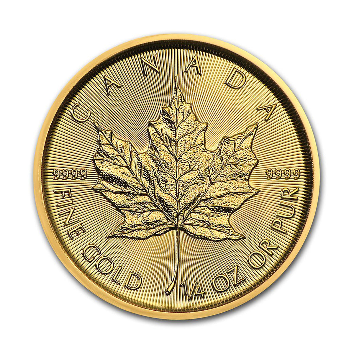 2021 Canada $10 1/4oz .9999 Gold Maple Leaf (TAX Exempt) Capsule Scratched