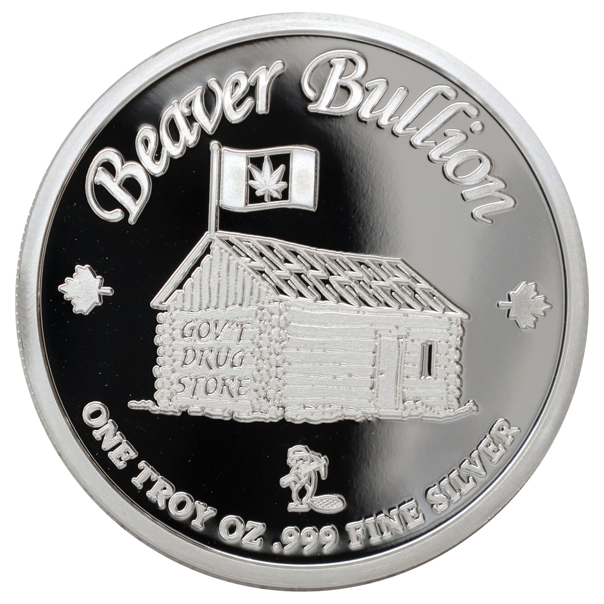 The True North High and Free: Toking Beaver 1oz Silver w COA (No Tax)