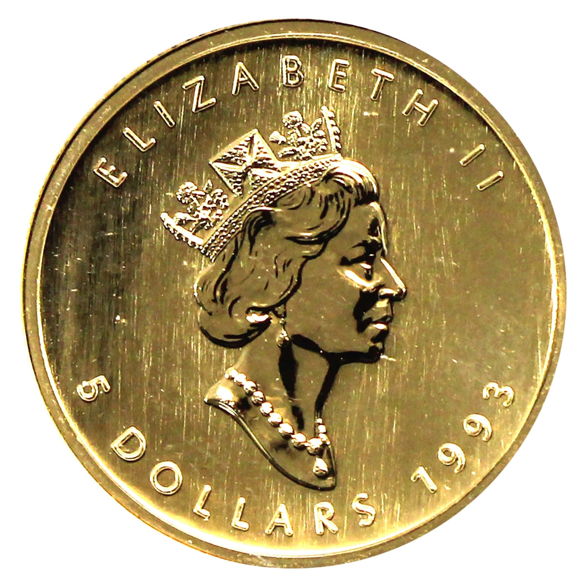 1993 Canada $5 1/10oz .9999 Gold Maple Leaf in Capsule (No Tax)