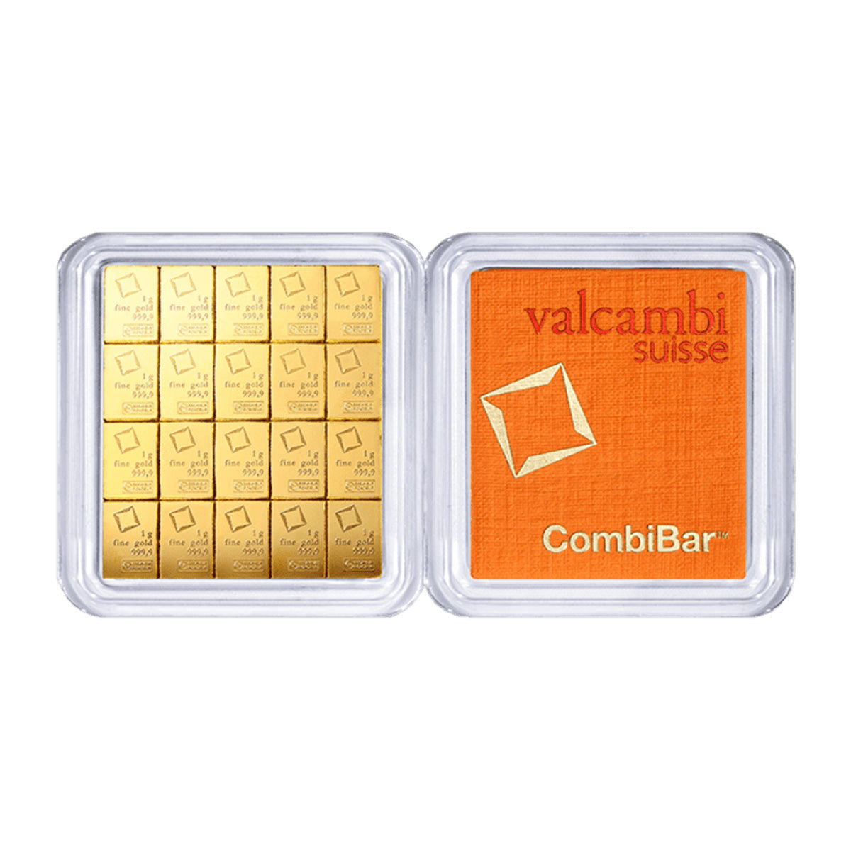 20 gram (20 x 1g) Valcambi Gold CombiBar (No Tax) - Scrat. Package